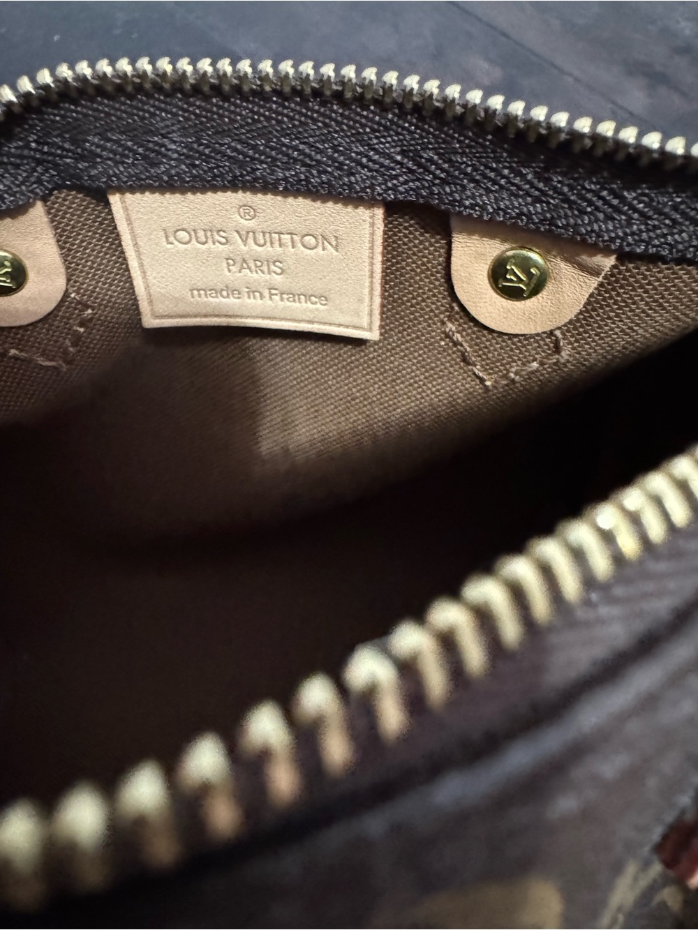 Auth LOUIS VUITTON LV Nano Speedy Monogram Bag *Original Version* Gold Hardware - Picture 8 of 12